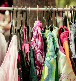 Clothes on a hanger
