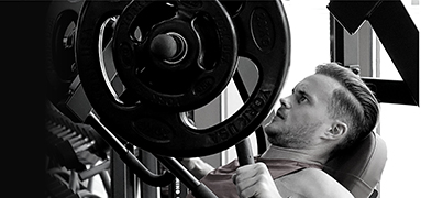 A man doing weights