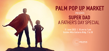 Palm Pop Up Market ad on Father's day